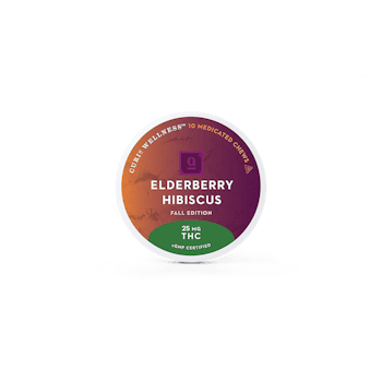 Elderberry Hibiscus Medicated Chews 250mg (25mg x10) - Curio